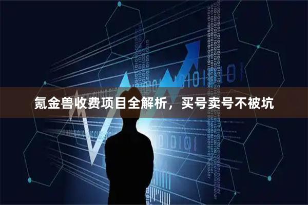 氪金兽收费项目全解析，买号卖号不被坑