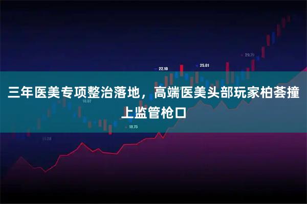 三年医美专项整治落地，高端医美头部玩家柏荟撞上监管枪口